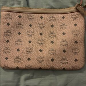 MCM Blush Pink Logo Clutch
